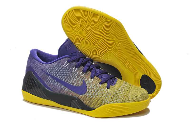 Nike Kobe 9 Elite Low Custom Purple Yellow